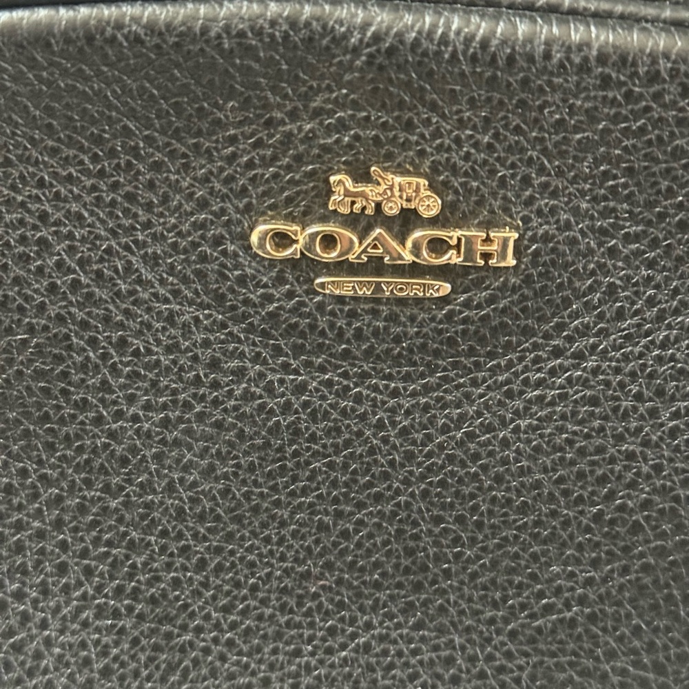 Coach Court Leather Backpack with Gold Hardware Trendy Minimalist Bag - Picture 4 of 11